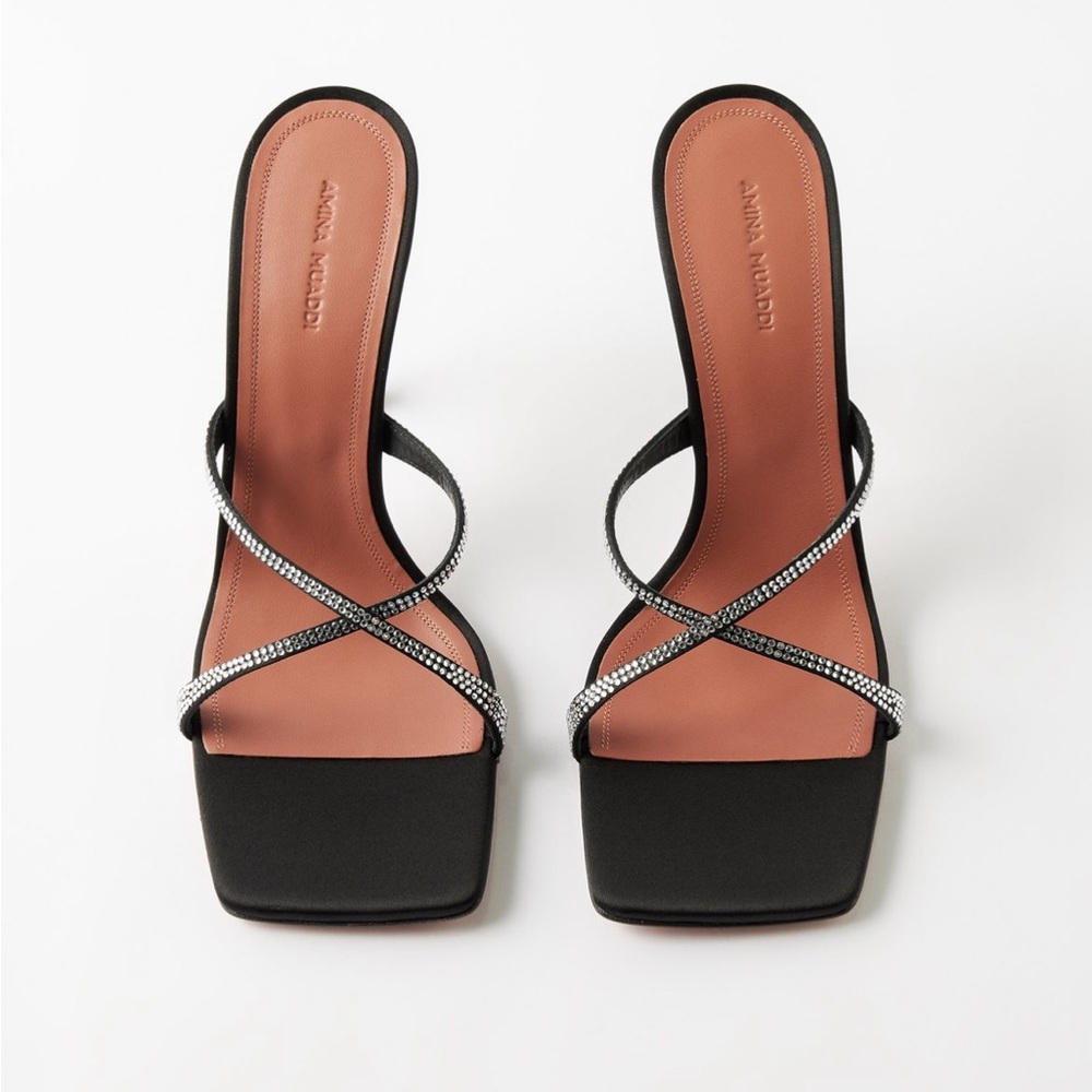 Amina Muaddi
Adriana Crystal Crisscross Stiletto Sandals - NWT